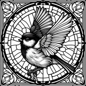 Wall art / coaster: Tit (version 1)