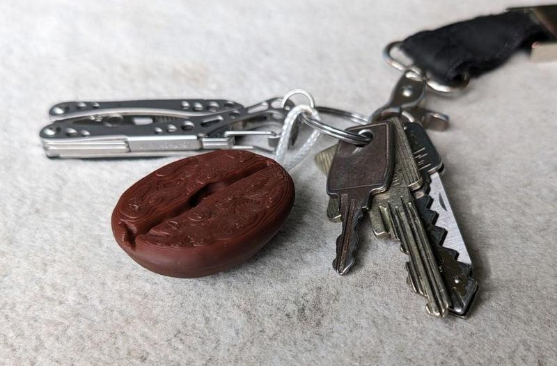 Coffee bean keychain