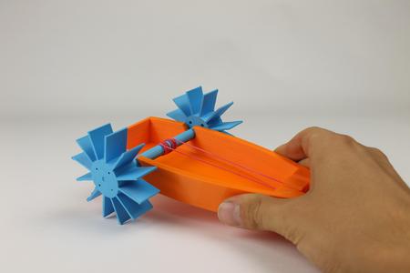 The AquaSurfer (Rubber Band Powered Boat)