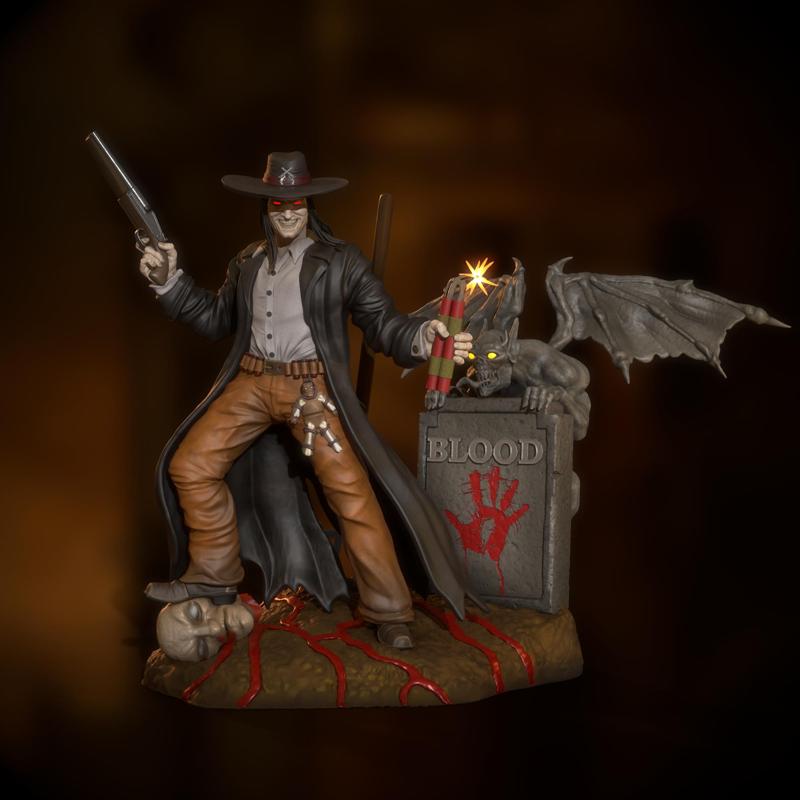 Caleb Blood (1997) on a graveyard