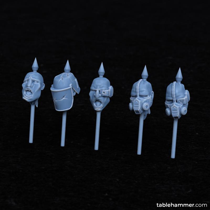 Ogre piked heads – gore casualties for scenery