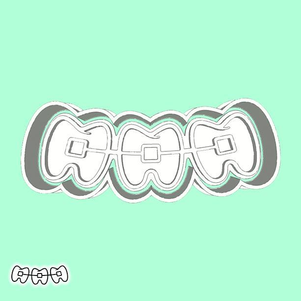 Dentist cookie cutters - dental braces (style 1)