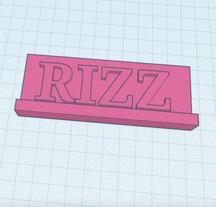 RIZZ name plate