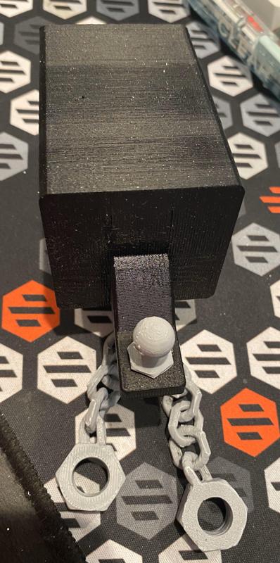 2" Mini Hitch with Pin hole. Includes Hitch Ball, Nut & Swinging Chained Nuts