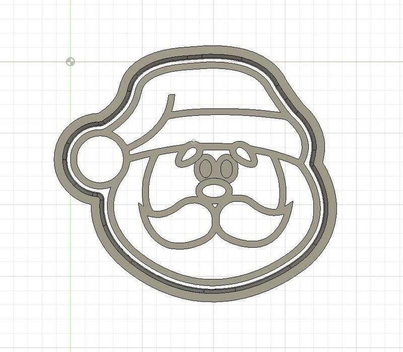 Christmas Santa Claus Cookie and Fondant Cutter with Embosser