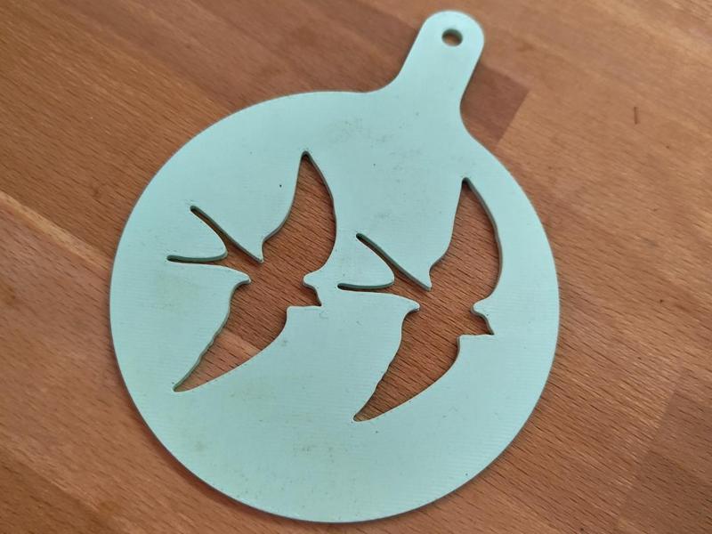 Two Swallows Coffe Stencil - 90mm