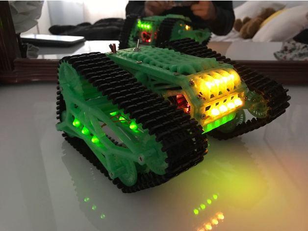 Tank T300 3D Con Oruga Caterpílar Arduino