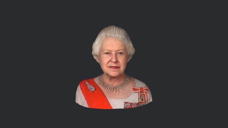 Queen Elizabeth-bust/head/face ready for 3d printing