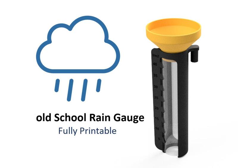 Rain Gauge /Rain Meter Fully Printable