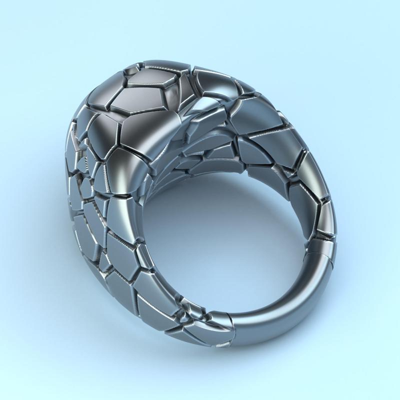 Voronoi cracked ring