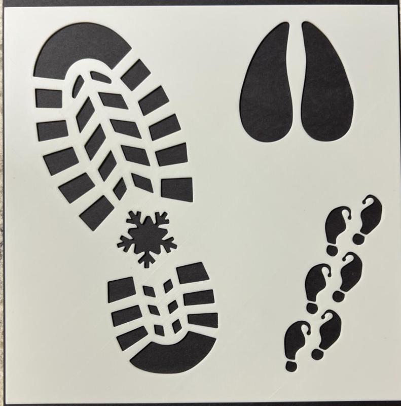 Christmas Footprint Stencil