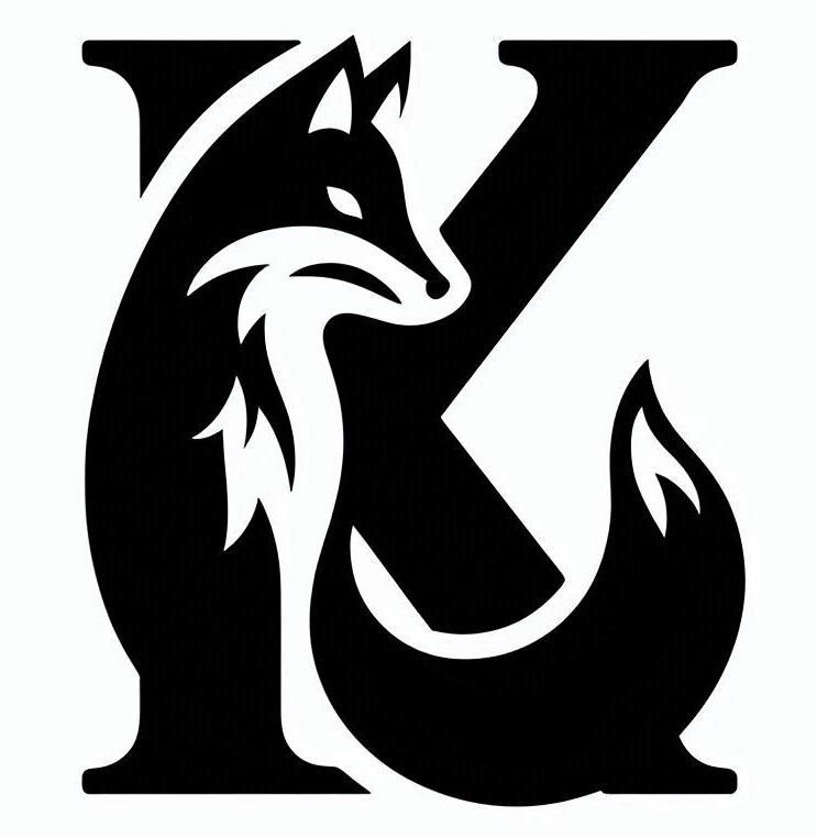 Fox alphabet: Letter K (version 1)