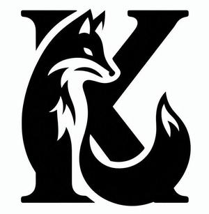 Fox alphabet: Letter K (version 1)