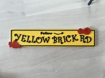 Yellow Brick Road Sign (multi-color)