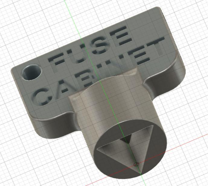 Electrical Cabinet key Ø16mm triangle insert