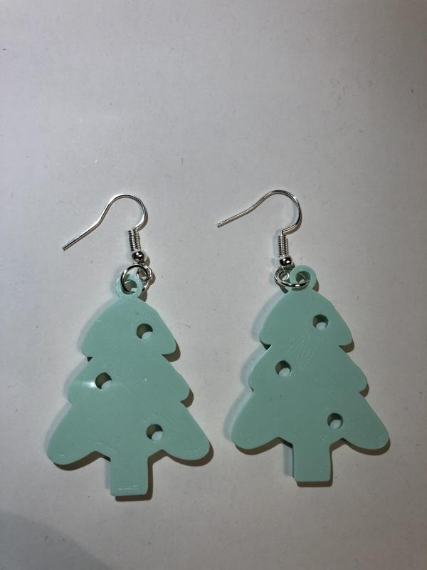 Christmas tree earrings