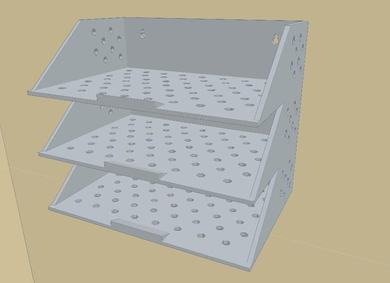 Concept A4 Wall mountable paper tray - large print 320x320mm