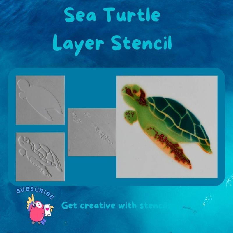 Sea Turtle  Layer Stencil