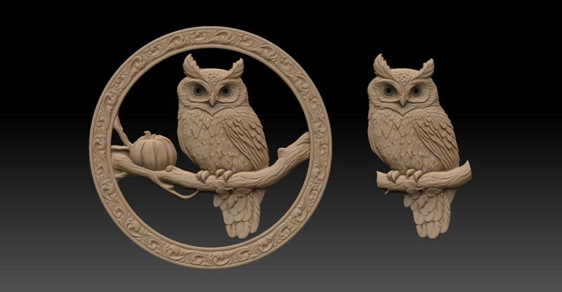 owl pendant 3D print model