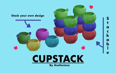 Cupstack: Cute Stackable Cups with Ear Accents