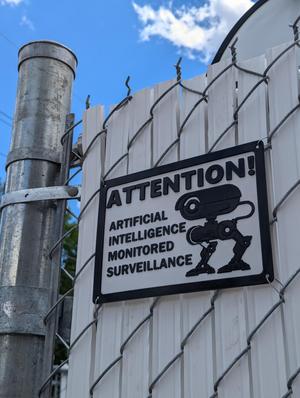Artificial Intelligence Surveillance Sign