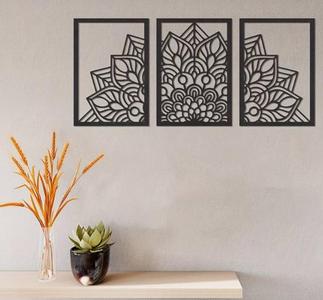 3Pcs Mandala Wall Decor