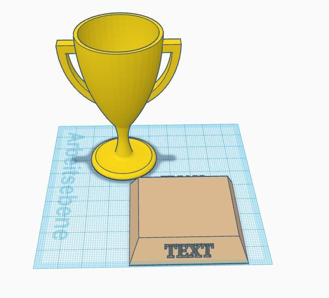 Kleiner Pokal für zweifarbigen Druck - Modifizierbar