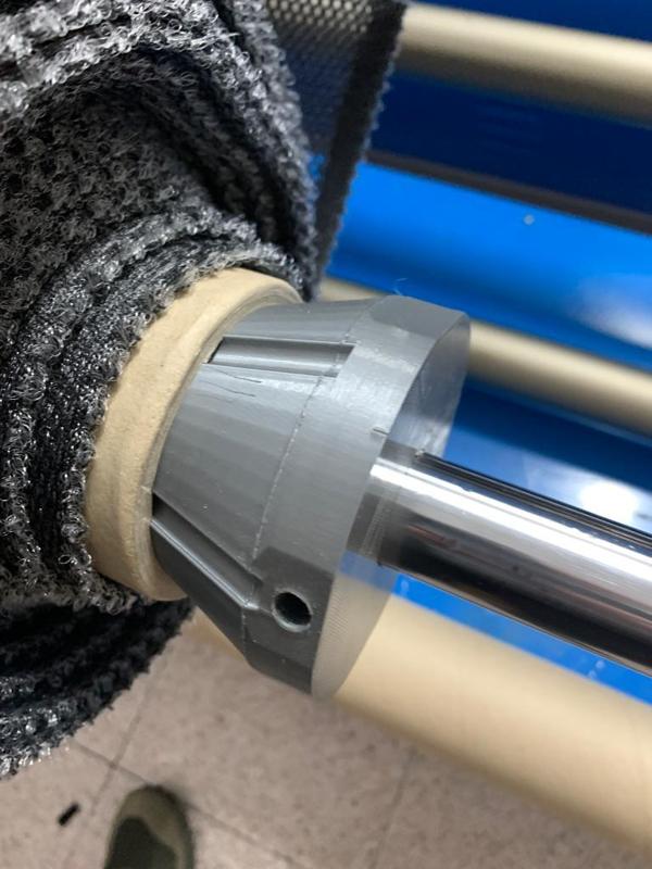 Fabric roll support and centering