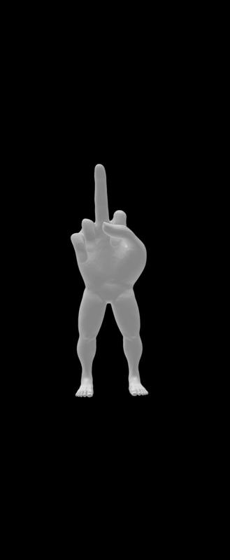 Middle finger man