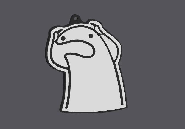 keychain flork worried