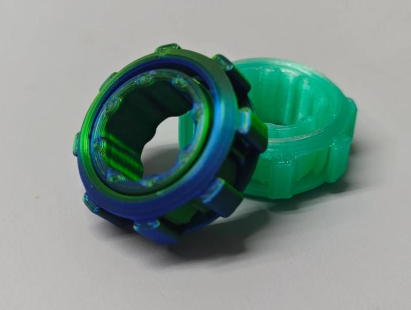 Cyberpunk EDC Bead Ratchet Ring—Print-in-Place