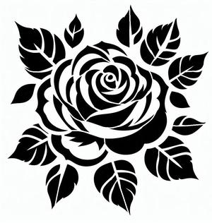 Stencil: Rose 3