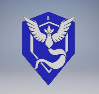 Pokemon Go Team Mystic Keychain
