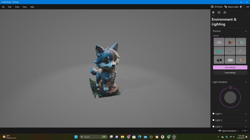 cute 3D wolf