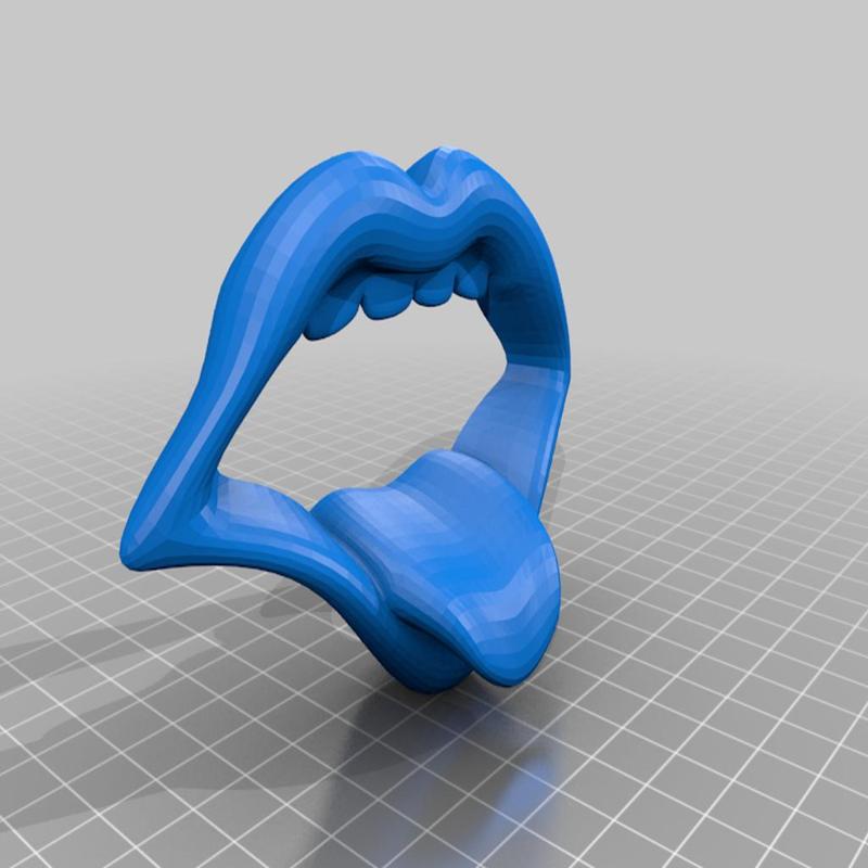 mouth with teeth and tongue out by retromatti.com