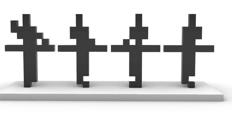 Kraftwerk Pixel Robots Stage
