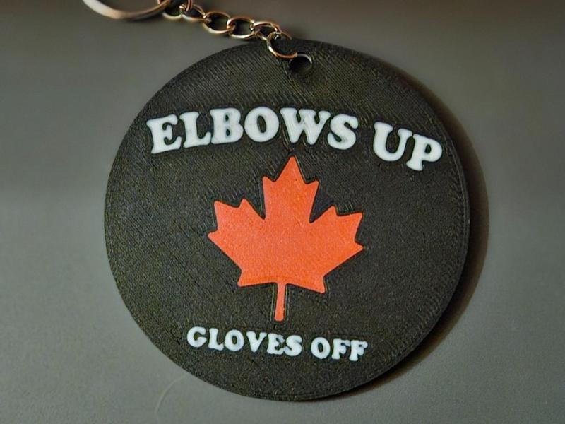 Elbows Up Canada Keychain or Charm