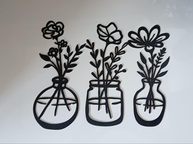 Wanddekoration 3 Flowers Walldeco