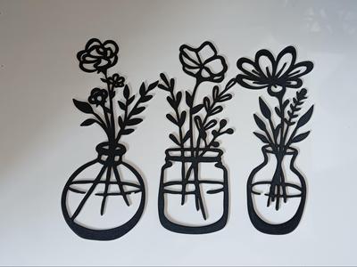 Wanddekoration 3 Flowers Walldeco