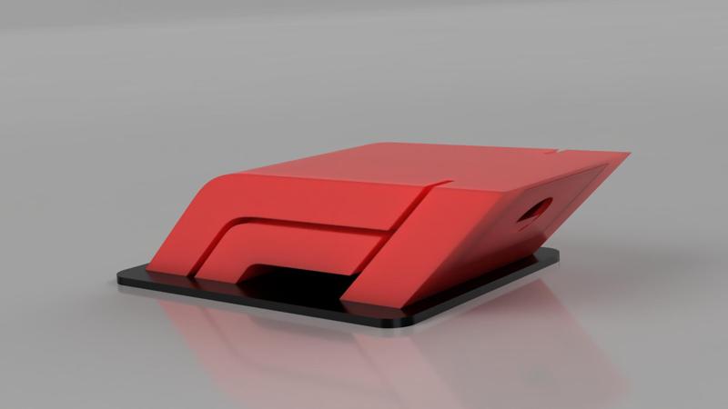 F1 desk stand with hidden draw