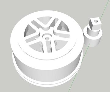 Rim and Rear CV joint for TARMO 5 RC Car