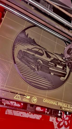 Minimalist BMW M3 E36 Wall Art for 3D Printing