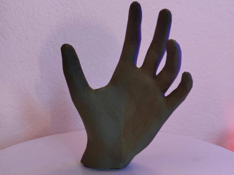 LowPoly Hand Wallmount