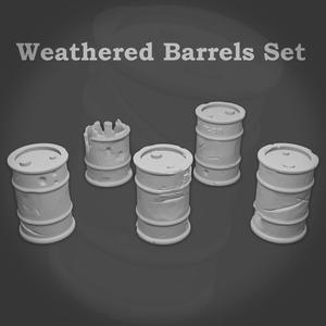 Weathered Industrial Barrels