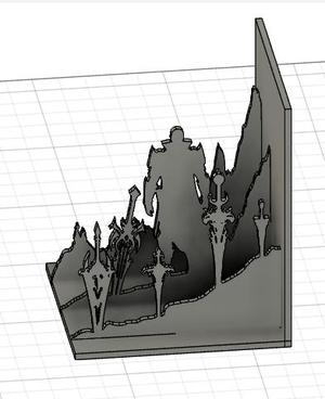 Stormlight Archives Layered Bookends (Laser and 3dp Files)