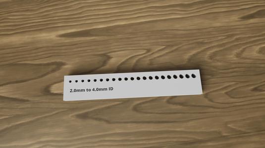 2mm to 4mm Hole Calibration Block
