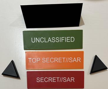 Classification Placard (Three Versions)