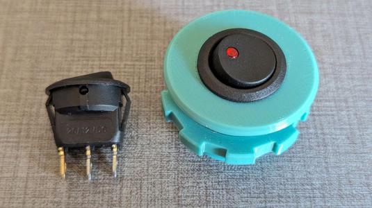 Round Rocker Switch screw housing