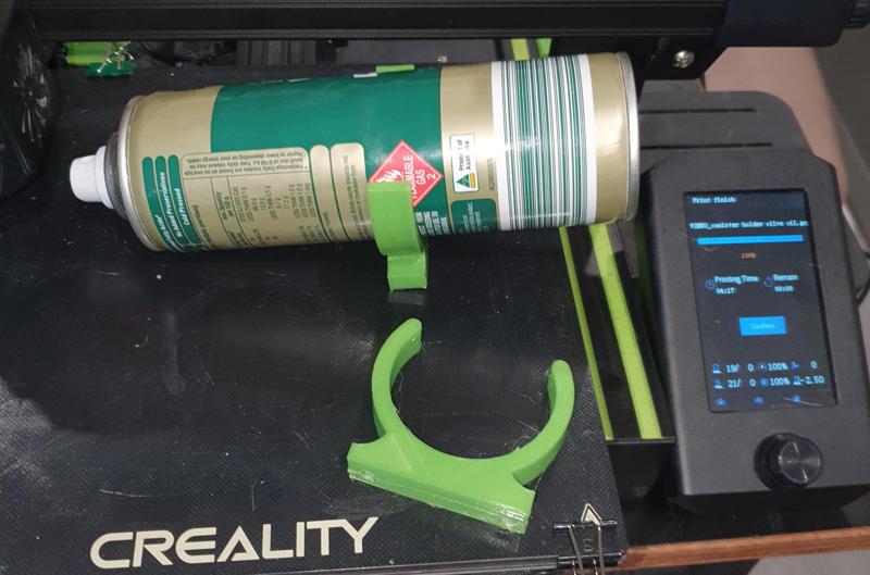 aerosol can holder for surface mounting