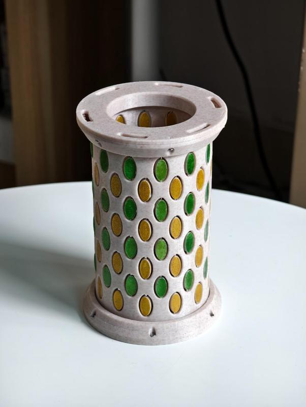 Rotating Color-Changing Pen Holder (Double Turntable_Elliptical Two Sides)